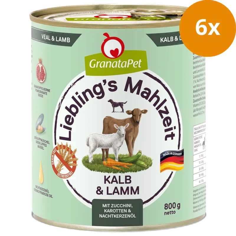 GranataPet Liebling's Mahlzeit Kalb & Lamm 800 g - Image 2
