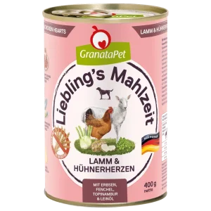 GranataPet Liebling's Mahlzeit Lamm & Hühnerherzen 400 g