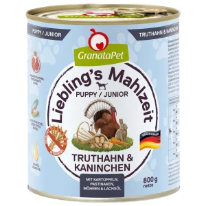 GranataPet Liebling's Mahlzeit Truthahn & Kaninchen Junior 800 g
