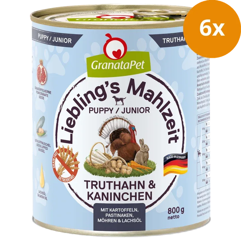 GranataPet Liebling's Mahlzeit Truthahn & Kaninchen Junior 800 g - Image 2