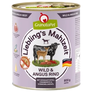GranataPet Liebling's Mahlzeit Wild & Angus Rind 800 g