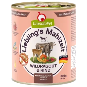 GranataPet Liebling's Mahlzeit Wildragout & Rind 800 g