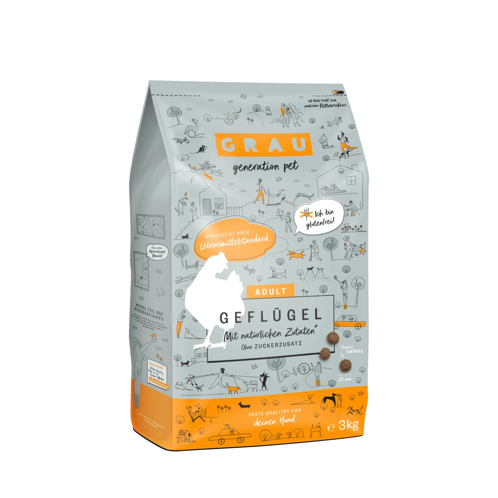 Grau Hund Geflügel