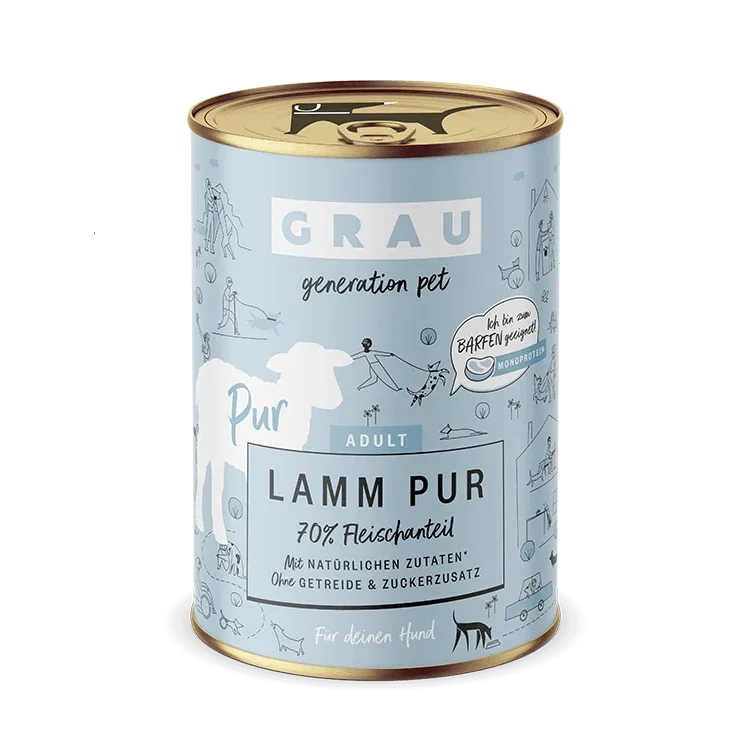 Grau Hund Lamm Pur - Image 2
