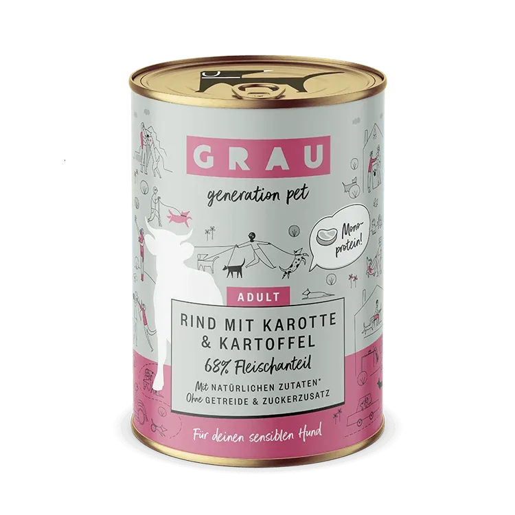 Grau Hund Rind mit Karotte & Kartoffel - Image 2