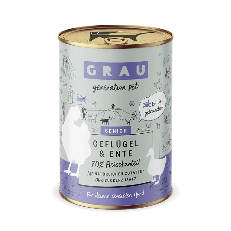 Grau Hund Senior Geflügel & Ente - Image 2