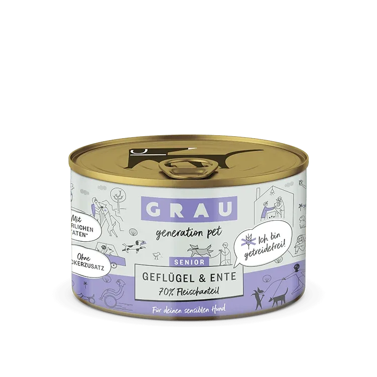 Grau Hund Senior Geflügel & Ente