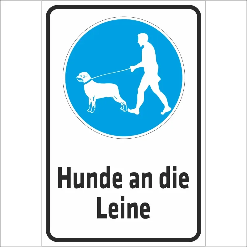 Gravierter Schild - Hunde an die Leine - HaustierPro