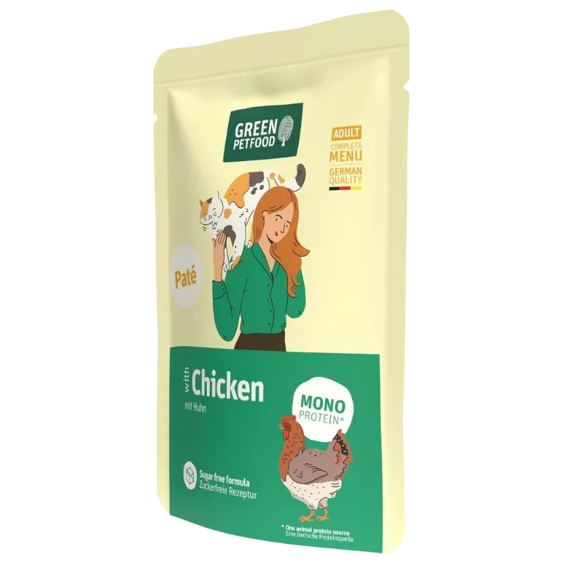 Green Petfood Cat Paté Chicken 85 g