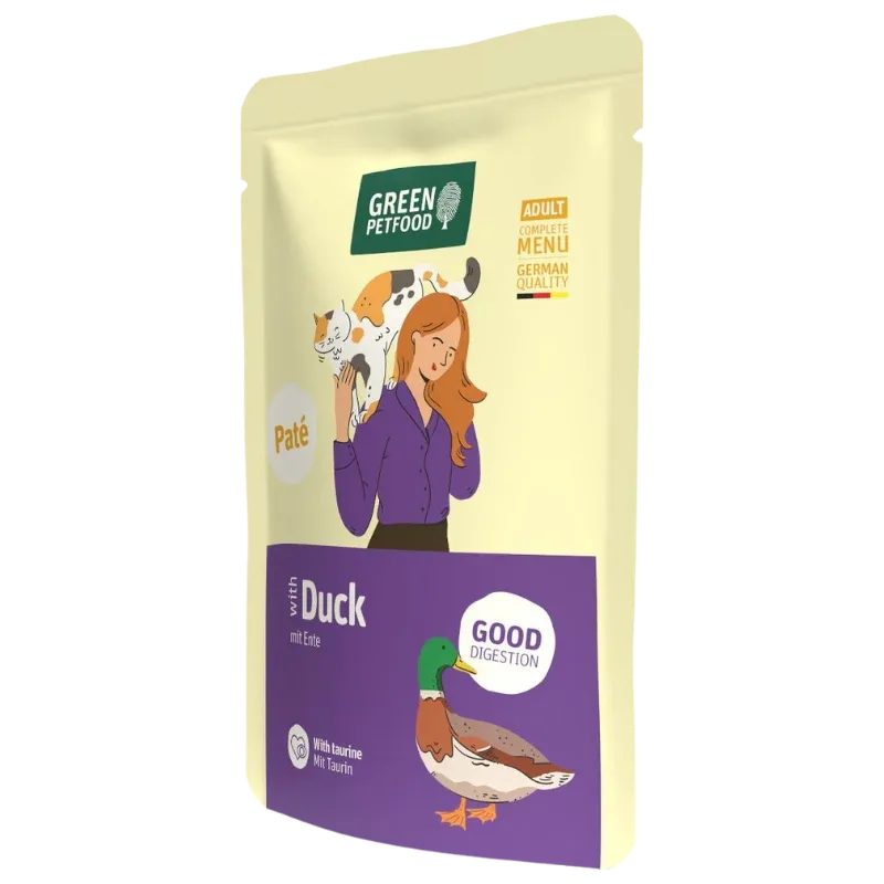Green Petfood Cat Paté Duck 85 g