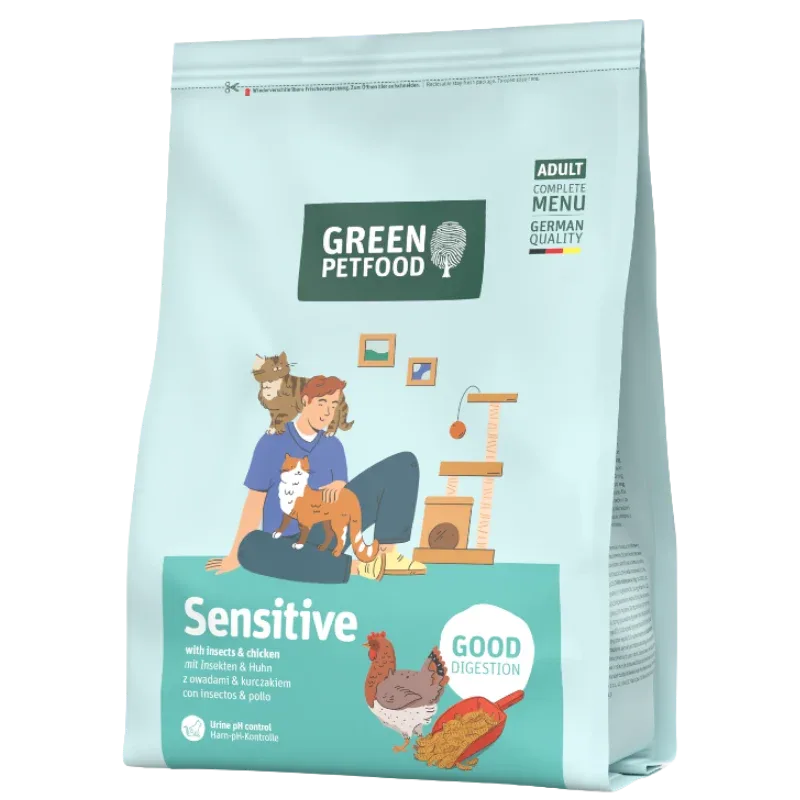 Green Petfood Cat Sensitive with Insects