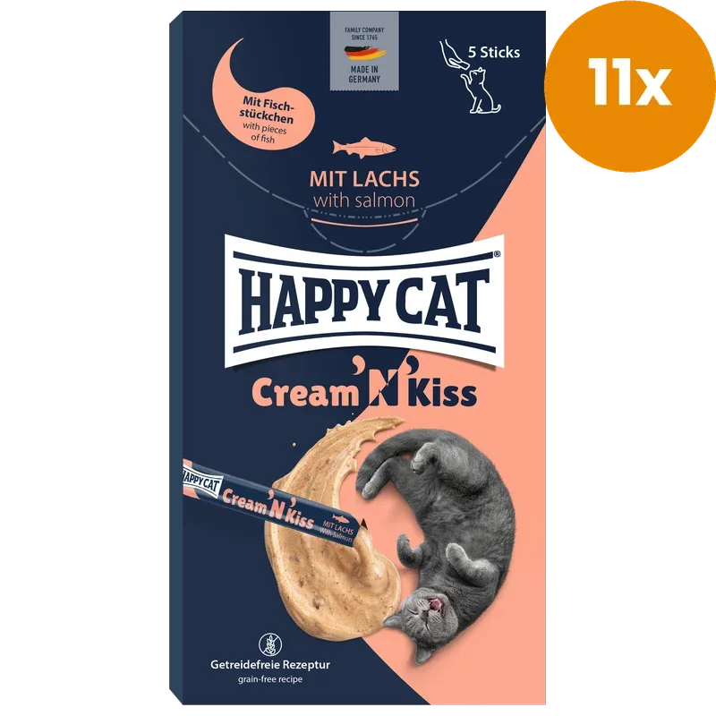 Happy Cat Cream 'N' Kiss Snack mit Lachs 80 g - Image 2