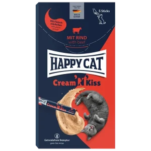 Happy Cat Cream 'N' Kiss Snack mit Rind 80 g