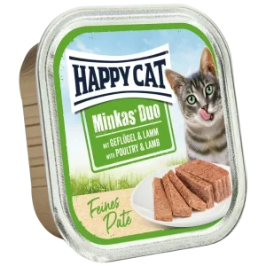 Happy Cat Minkas Schale Duo Geflügel & Lamm Paté 100 g