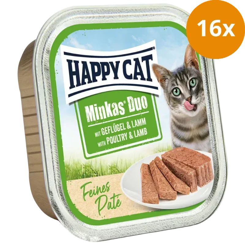 Happy Cat Minkas Schale Duo Geflügel & Lamm Paté 100 g - Image 2