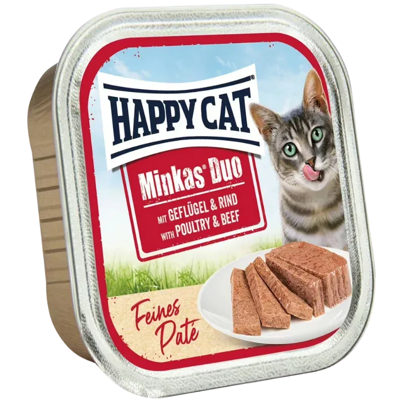 Happy Cat Minkas Schale Duo Geflügel & Rind Paté 100 g