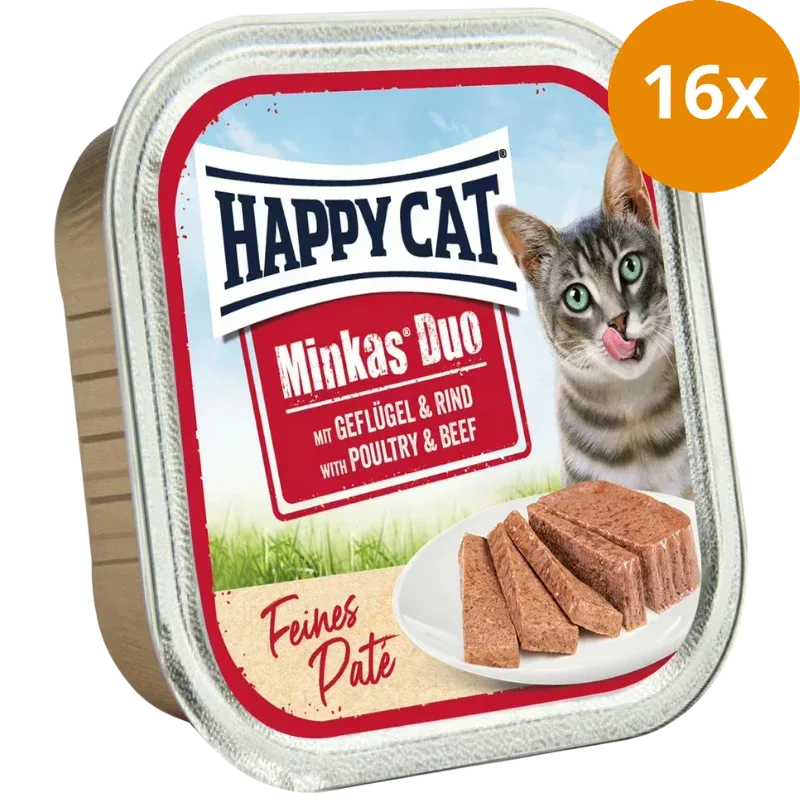 Happy Cat Minkas Schale Duo Geflügel & Rind Paté 100 g - Image 2