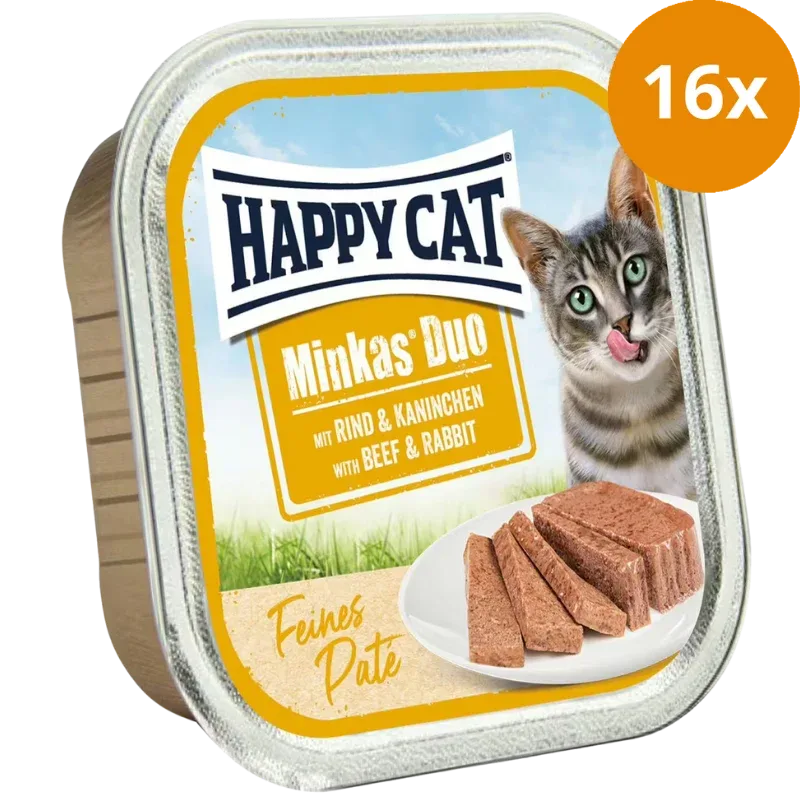 Happy Cat Minkas Schale Duo Rind & Kaninchen Paté 100 g - Image 2