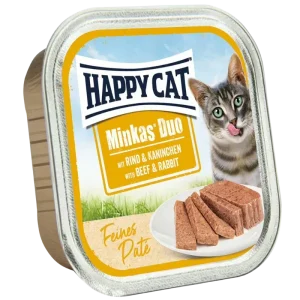 Happy Cat Minkas Schale Duo Rind & Kaninchen Paté 100 g