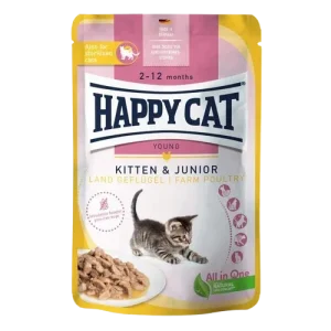 Happy Cat PB Young Meat in Sauce Kitten & Junior Land Geflügel 85 g
