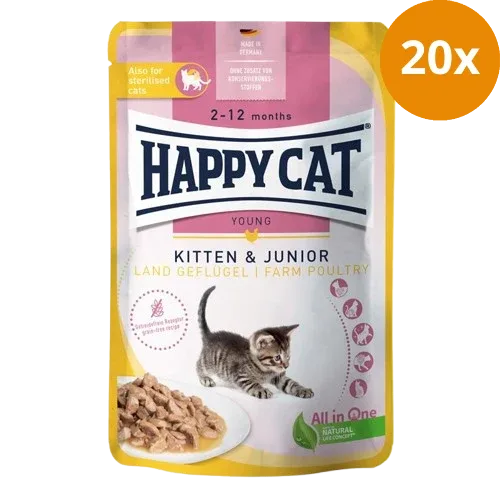 Happy Cat PB Young Meat in Sauce Kitten & Junior Land Geflügel 85 g - Image 2