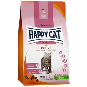 HAPPY CAT YOUNG Junior Land-Ente 300g | DAS FUTTERHAUS
