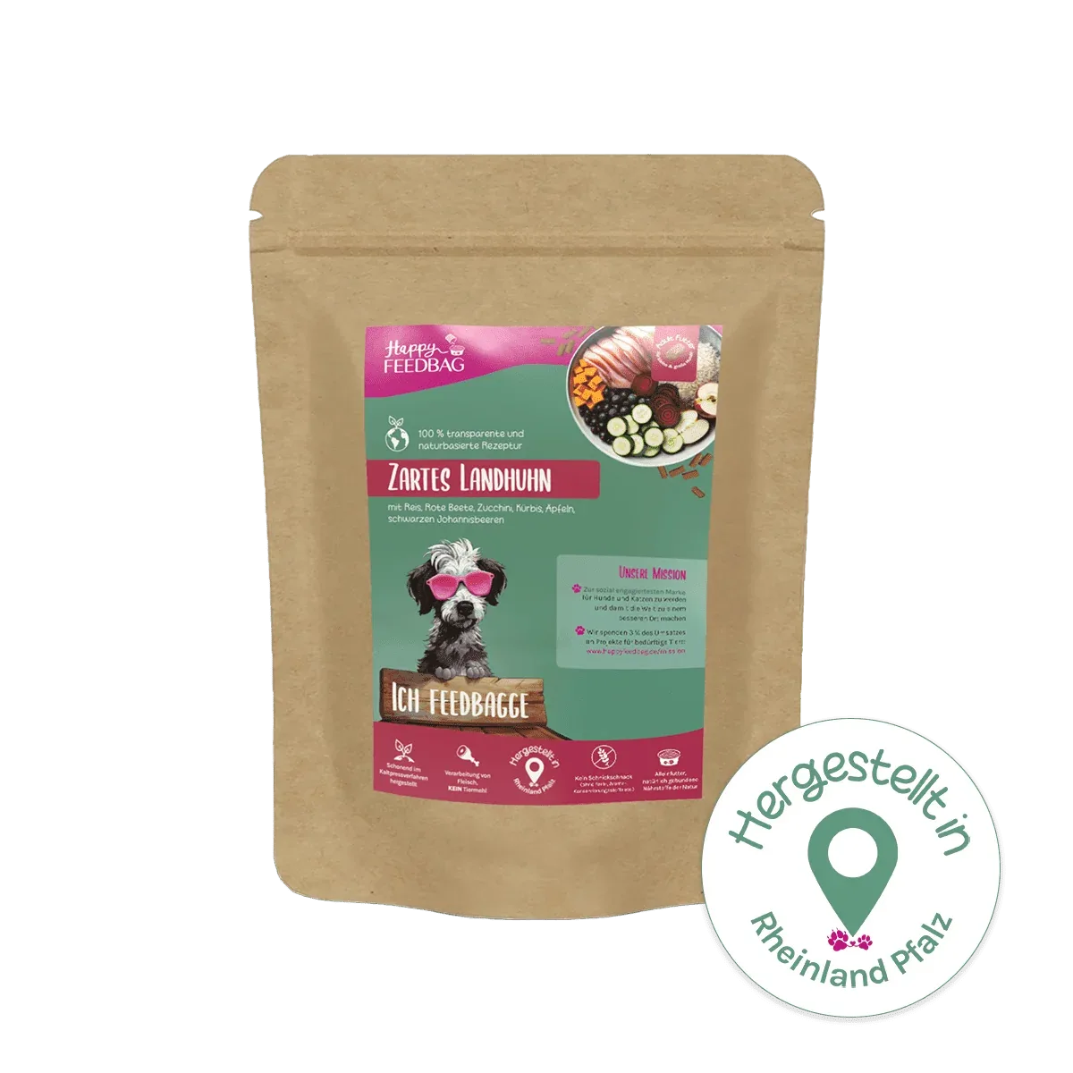 HappyFeedbag zartes Landhuhn kaltgepresst & naturbasiert