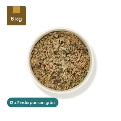 Haustierkost Rinderpansen grün Frostfutter 12 x 500 g