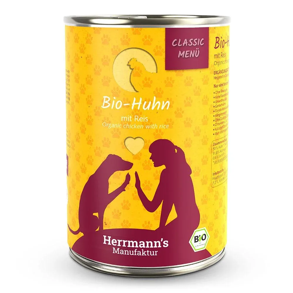 Herrmanns Hund Bio Huhn+Reis