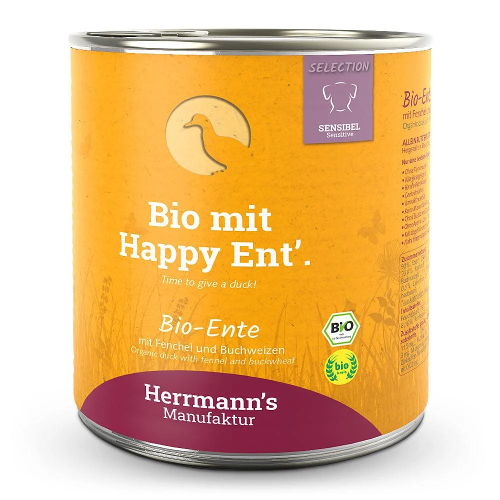 Herrmanns Hund Sensible Bio-Ente, Fenchel, Apfel, Buchweizen - Image 2