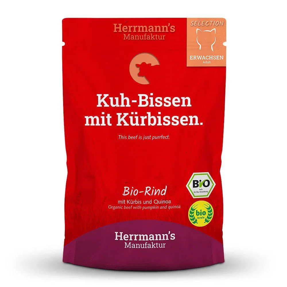 Herrmanns Katze Bio Rind, Karotte, Hirse - Image 2