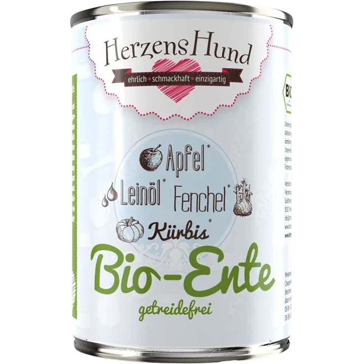 HerzensHund Bio-Ente mit Bio Gemüse 400 g