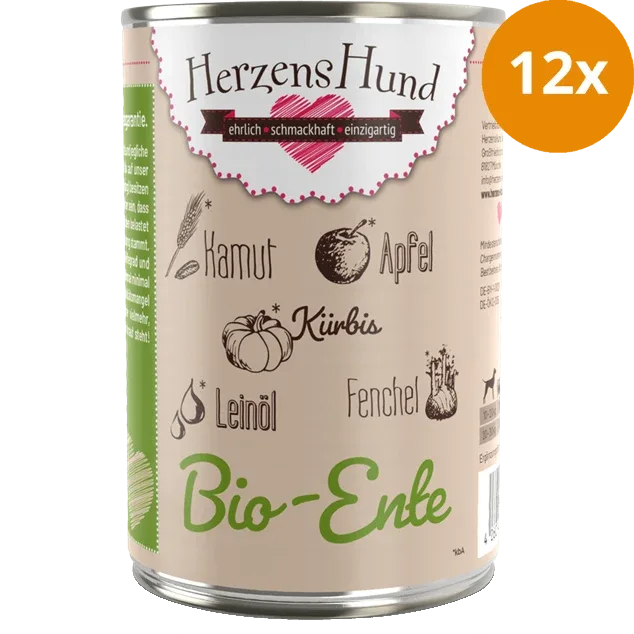 HerzensHund Bio Ente mit Bio Gemüse 400 g - Image 2