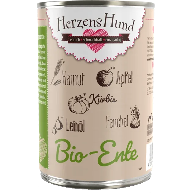 HerzensHund Bio Ente mit Bio Gemüse 400 g