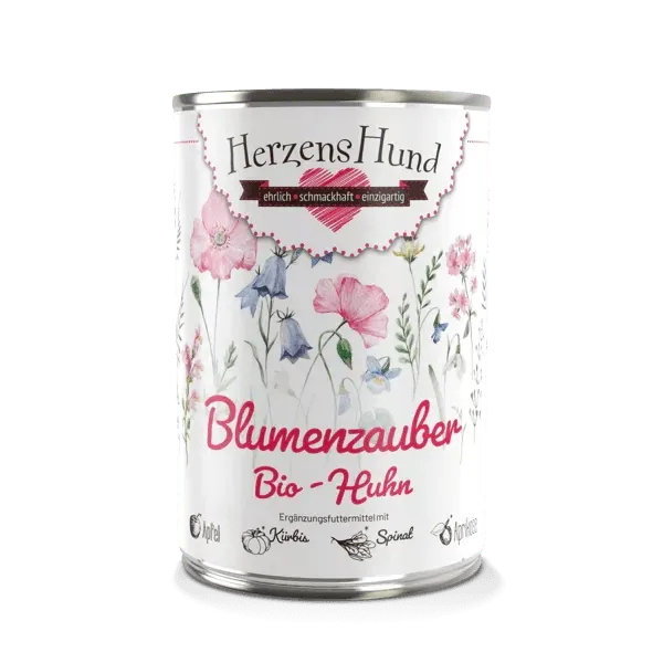 HerzensHund Bio-Huhn mit Bio-Apfel Blumenzauber