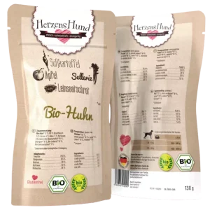 HerzensHund Bio Huhn mit Bio Gemüse 130 g