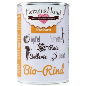 Herzenshund Bio-Rind mit Bio-Apfel 400g