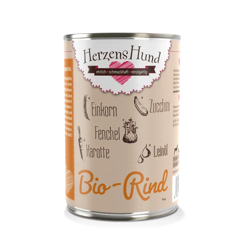 HerzensHund Bio Rind mit Bio Gemüse 400 g