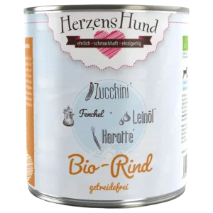 Herzenshund Bio-Rind mit Bio-Zucchini getreidefrei 800 g