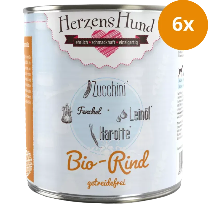 Herzenshund Bio-Rind mit Bio-Zucchini getreidefrei 800 g - Image 2