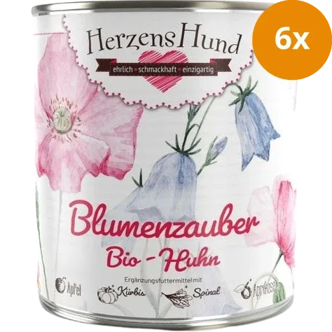 HerzensHund Blumenzauber mit Bio Huhn 800 g - Image 2