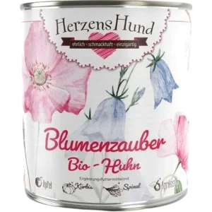 HerzensHund Blumenzauber mit Bio Huhn 800 g