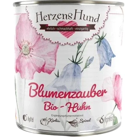 HerzensHund Blumenzauber mit Bio Huhn 800 g