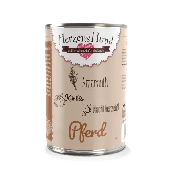 HerzensHund Pferd mit Bio Gemüse - glutenfrei & hypoallergen