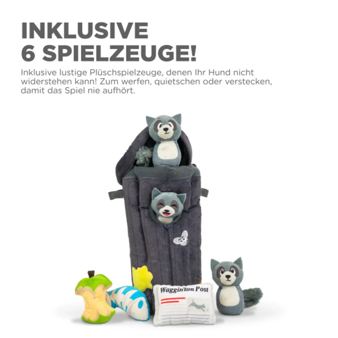 Hide-A-Racoon Waschbär Hundespielzeug - Image 2