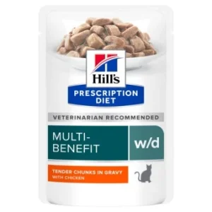 Hill's Prescription Diet Feline w/d Multi-Benefit Ragout mit Huhn 12 x 85g Nassfutter Katze