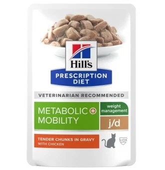 Hill's Prescription Diet j/d Metabolic + Mobility Weight Management Katzenfutter mit Huhn Frischebeutel