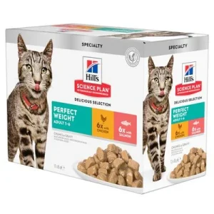 Hill's Science Plan Adult Perfect Weight Huhn & Lachs Huhn und Lachs (12 x 85 g)
