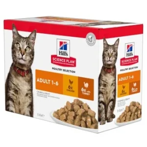 Hill's Science Plan Feline Adult Poultry Selection Multipack Nassfutter Katze