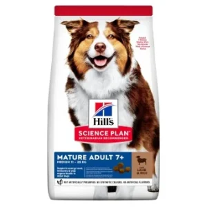 Hill's Science Plan Mature Adult Medium 7+ Trockenfutter für Hunde mit Lamm